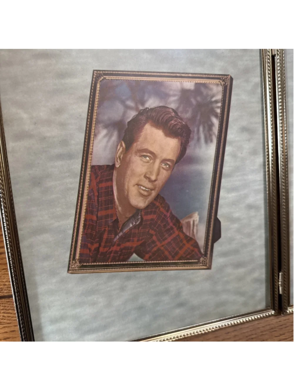 Vintage Decorative Arts Corp, Bi-fold 8 x 10 Frame Rock Hudson